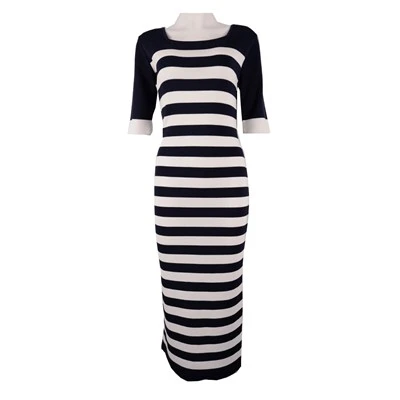 Rochie cu dungi alb-negru